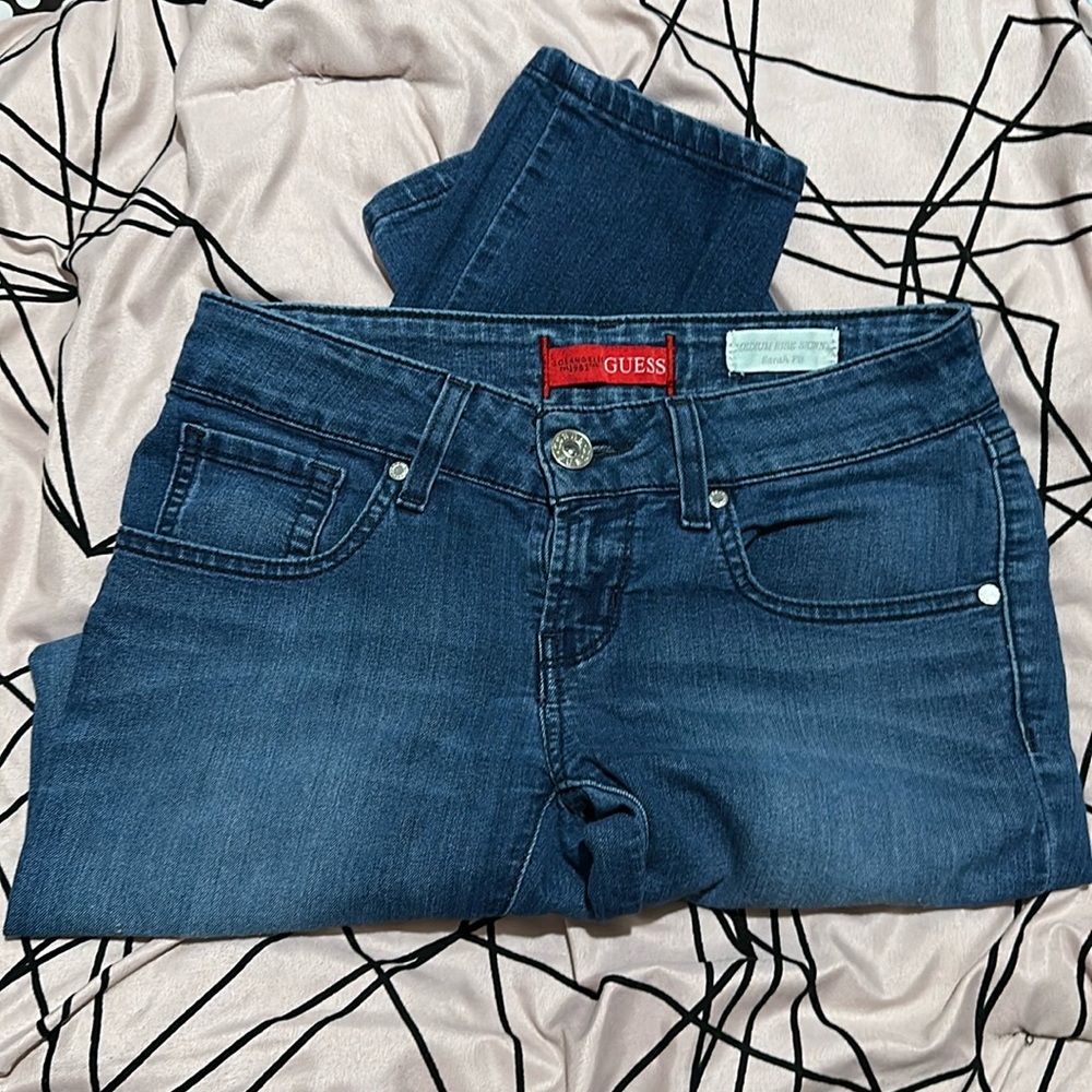 Guess jeans medium rise skinny Sarah Pit size 26